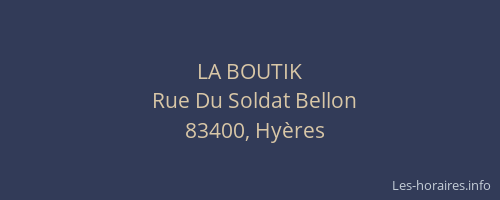 LA BOUTIK