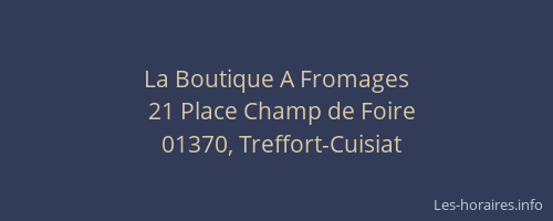 La Boutique A Fromages