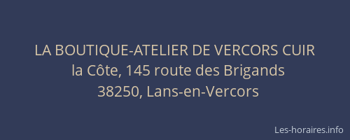 LA BOUTIQUE-ATELIER DE VERCORS CUIR