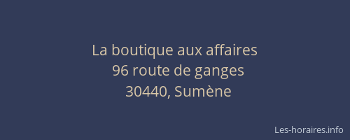 La boutique aux affaires