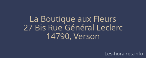 La Boutique aux Fleurs