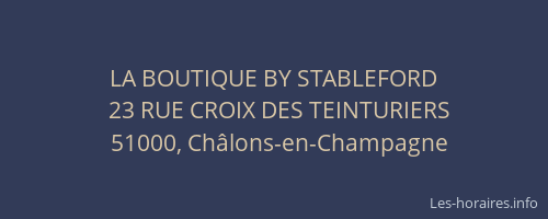 LA BOUTIQUE BY STABLEFORD