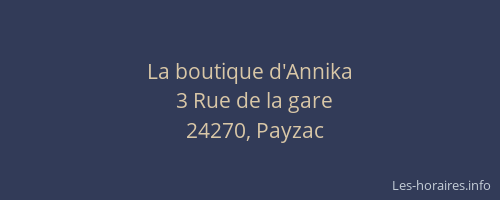 La boutique d'Annika