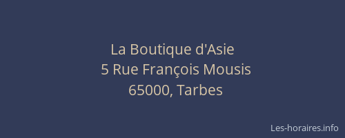 La Boutique d'Asie