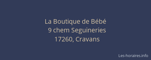 La Boutique de B&eacute;b&eacute;