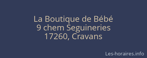 La Boutique de Bébé