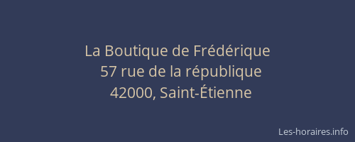 La Boutique de Frédérique