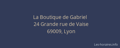 La Boutique de Gabriel