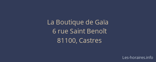 La Boutique de Ga&iuml;a