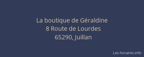 La boutique de G&eacute;raldine
