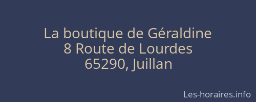 La boutique de Géraldine