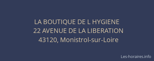 LA BOUTIQUE DE L HYGIENE
