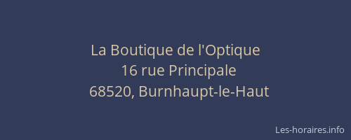 La Boutique de l'Optique