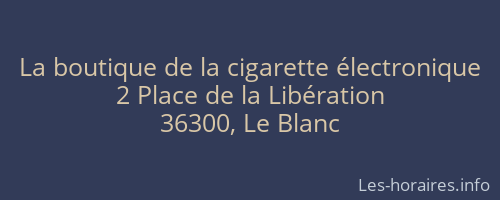 La boutique de la cigarette électronique
