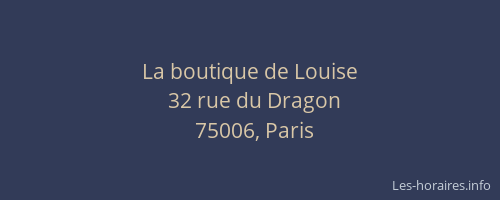 La boutique de Louise