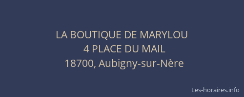 LA BOUTIQUE DE MARYLOU