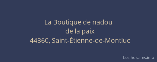 La Boutique de nadou