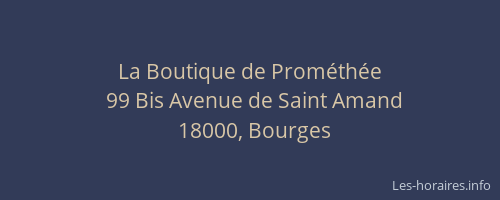 La Boutique de Prométhée