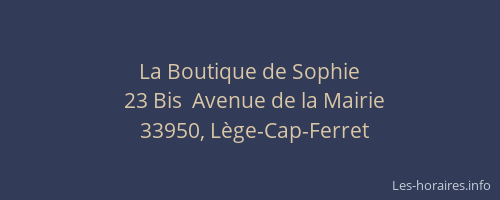 La Boutique de Sophie