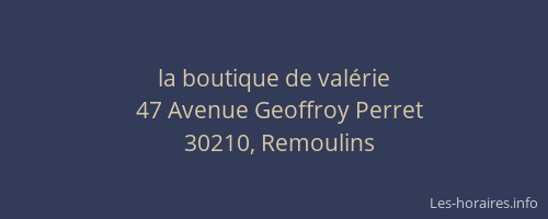 la boutique de val&eacute;rie