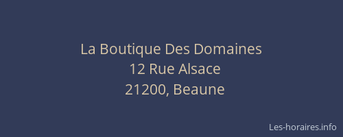 La Boutique Des Domaines
