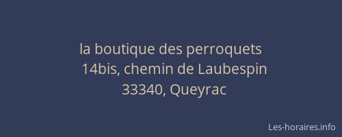 la boutique des perroquets