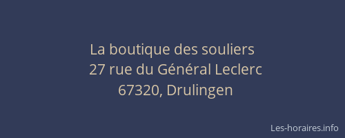 La boutique des souliers