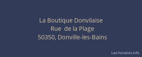 La Boutique Donvilaise