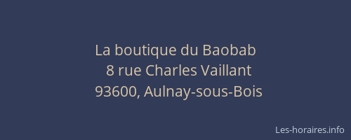 La boutique du Baobab