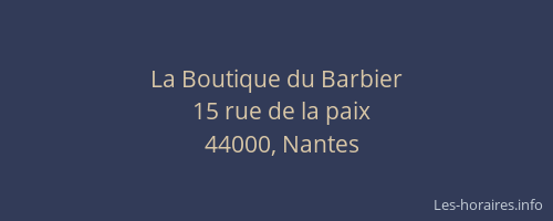 La Boutique du Barbier