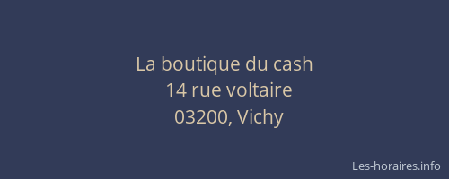 La boutique du cash