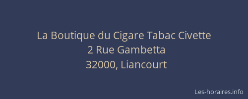 La Boutique du Cigare Tabac Civette