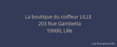 La boutique du coiffeur LILLE