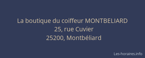 La boutique du coiffeur MONTBELIARD