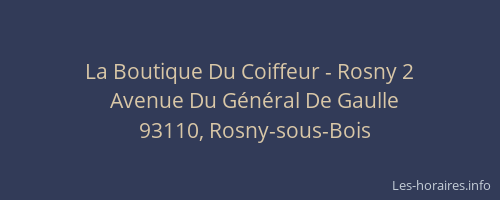 La Boutique Du Coiffeur - Rosny 2