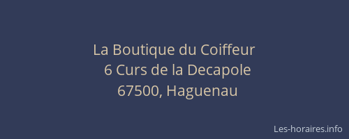 La Boutique du Coiffeur