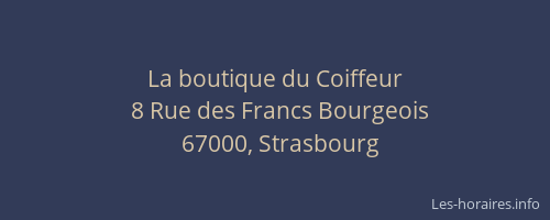 La boutique du Coiffeur