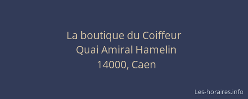 La boutique du Coiffeur