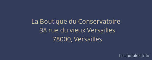 La Boutique du Conservatoire