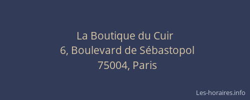 La Boutique du Cuir