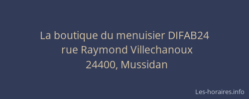 La boutique du menuisier DIFAB24