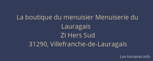 La boutique du menuisier Menuiserie du Lauragais