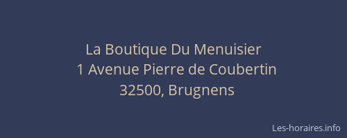 La Boutique Du Menuisier
