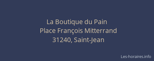 La Boutique du Pain