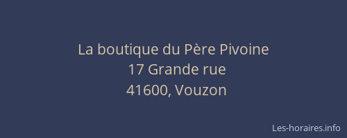 La boutique du P&egrave;re Pivoine
