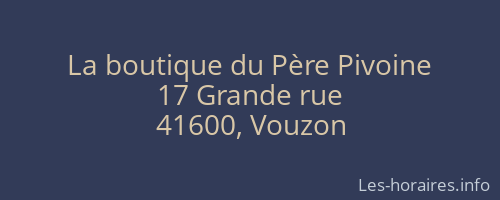 La boutique du Père Pivoine