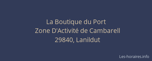 La Boutique du Port