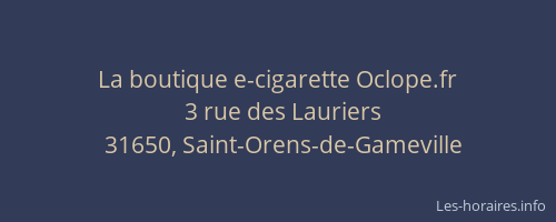 La boutique e-cigarette Oclope.fr