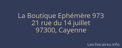 La Boutique Ephémère 973