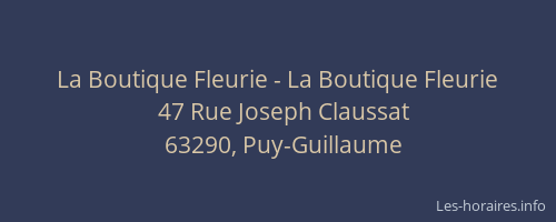 La Boutique Fleurie - La Boutique Fleurie